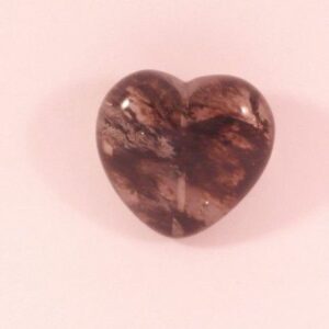 Snyggt brun svart glashjärta 30 mm