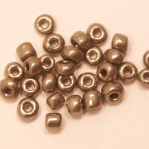 Seed beads opaque mörkgrå 4 mm