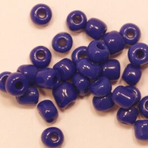 Seed beads opaque mellanblå 4 mm