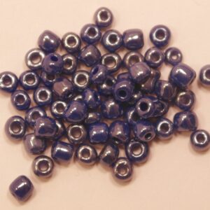 Seed beads opaque lustered blågrå 4 mm