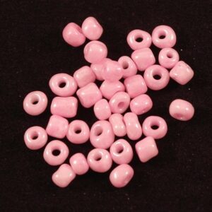 Seed beads opaque lustered ljusrosa 4 mm