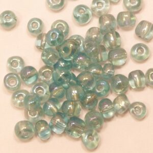 Seed beads transperant ljus turkos 4 mm