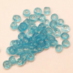Seed beads transperant aqua 4 mm