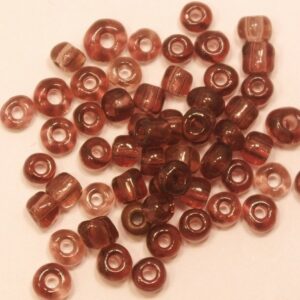 Seed beads transperant mörklila 4 mm