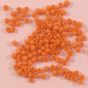 Seed beads opaque orange 2mm