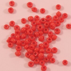Seed beads opaque orangeröd 2mm