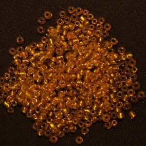 Seed beads silver lined ljus brunorange 2mm