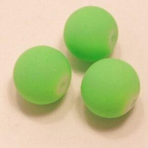 20st Neongröna runda med gummiyta 10 mm