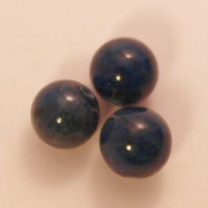 Mörkblå mönstrad glaspärla 8mm